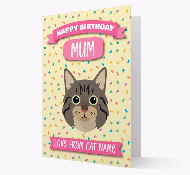 'Happy Birthday Mum' - Personalised {breedCommonName} Birthday Card